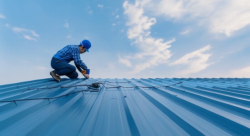 屋根板金　作業風景